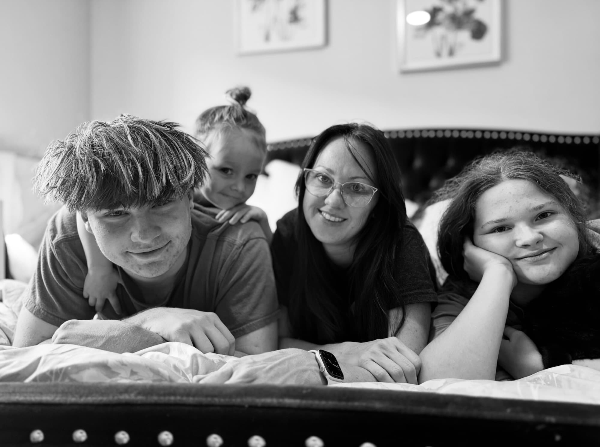 Kristin Hall with her children